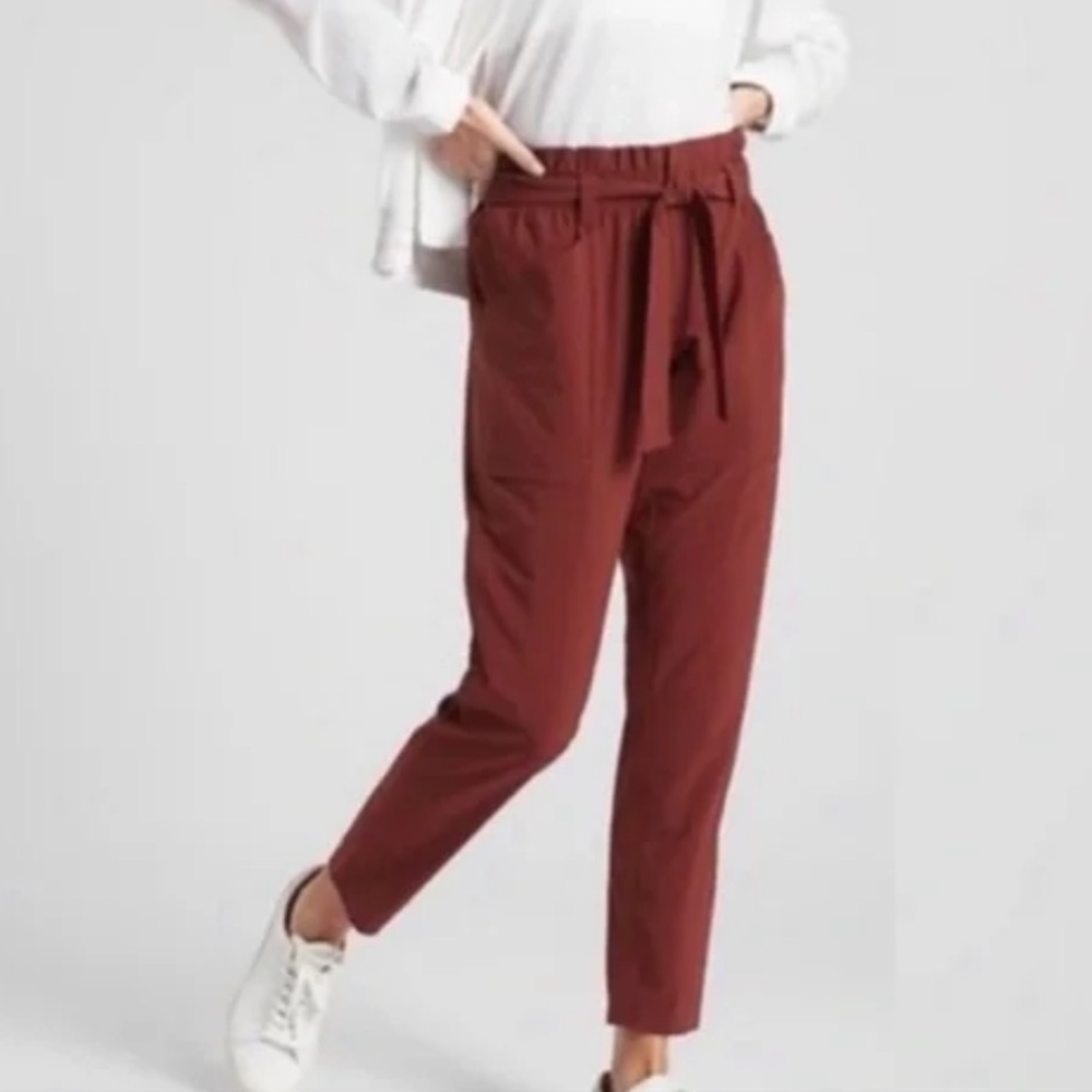 ATHLETA Skyline Pants Rust With Pockets Size 6 Great Condition! - Picture 2 of 8